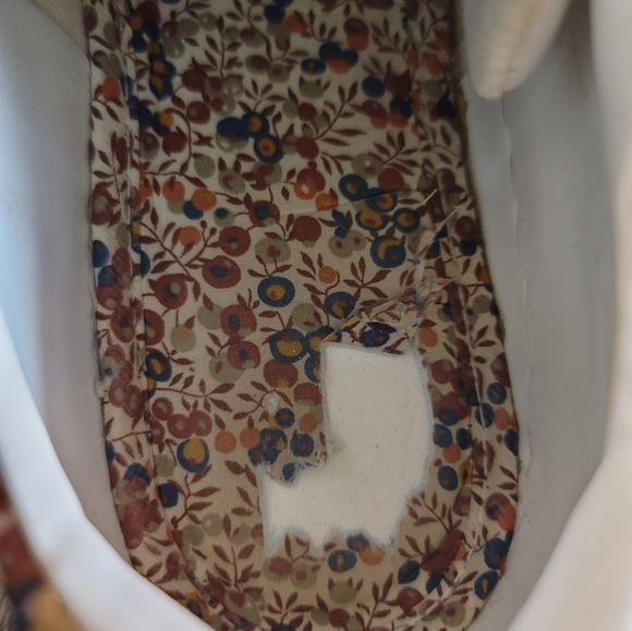 Gola Anthropologie Grand Slam Floral White Sneakers Size 7 - Picture 7 of 8